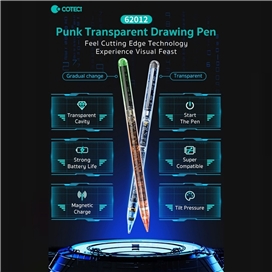 قلم آیپد شفاف کوتسی Coteci Punk Transparent Drawing Pen 62012