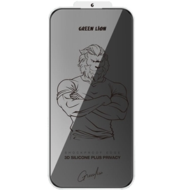 گلس حریم شخصی آیفون 17 پرو مکس گرین لاین Green Lion 3D Silicone Plus Iphone 17 PRO Max GN3DSIL17PMBK