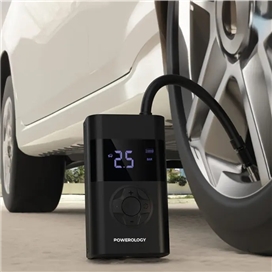 پمپ باد و پاوربانک پاورولوژی Powerology Air Compressor Power Bank PPBCHA55BK