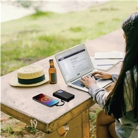 مودم جیبی و پاوربانک 10000 پرودو Porodo 4G LTE|WiFi 6 Pocket Router with Power Bank PDPBFCH087BK