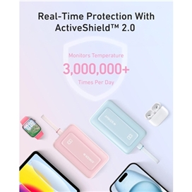 پاوربانک 20000 میلی آمپر انکر مدل Anker Zolo Power Bank(20000 mAh, Built-in USB-C Cable) A1689