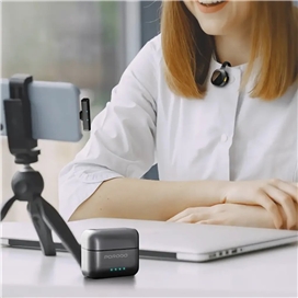 میکروفون یقه ای بیسیم پرودو Porodo Movo Lavalier Microphone Type-C PDLAMPHF76BK