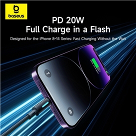 کابل تایپ سی به لایتنینگ 20 وات یک متری بیسوس BASEUS CB000146 Lit