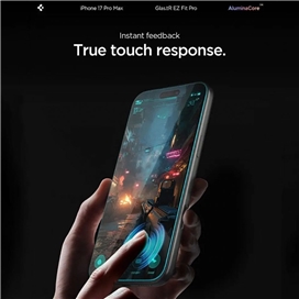 گلس آیفون 16 پرو مکس اسپیگن iPhone 17 Pro Max Screen Protector Glas.tR EZ Fit HD
