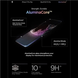 گلس آیفون 16 پرو مکس اسپیگن iPhone 17 Pro Max Screen Protector Glas.tR EZ Fit HD