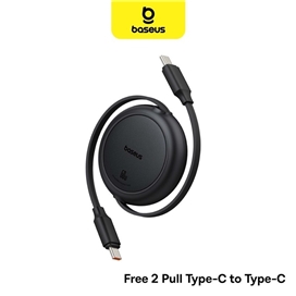 کابل جمع شونده Type-C به Type-C بیسوس Baseus Free2Pull Mini P103645001 طول 100 سانتی‌متر توان 60 وات