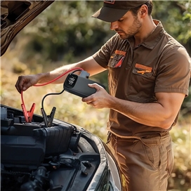 پاوربانک و جامپ استارتر خودرو 10000 میلی آمپر گرین لاین Green Lion Flex Power GNFLXJUMP10GY