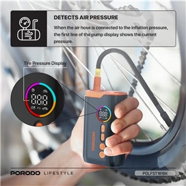 کمپرسور باد پرودو Porodo PD-LFST181 Lifestyle Air Inflator همراه با چراغ قوه