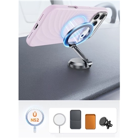 قاب چرمی مگسیف MagSafe ممومی memumi مدل نگین دار مناسب برای Apple iPhone 17 Pro Max