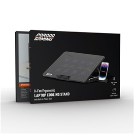 کول پد لپ تاپ پرودو Porodo Laptop Cooling Stand PDXF5CPBK
