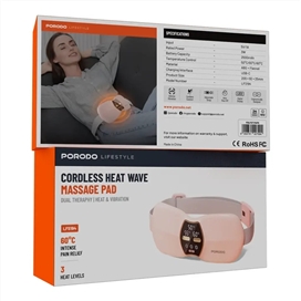 ماساژور قاعدگی پرودو Porodo Lifestyle Cordless Heat Wave Massage Pad PDLFST194PK
