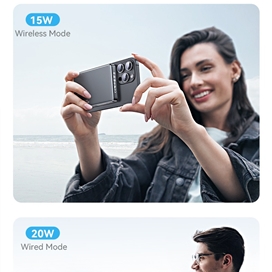 پاوربانک وایرلس فوق نازک 10000 مگنتی یوسمز USAMS CD242 توان 20 وات