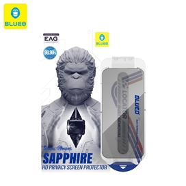 محافظ صفحه پرایوسی بلو یاقوتی با اپلیکاتور Blueo SAPPHIRE HD Privacy Screen Protector مناسب برای Apple iPhone 17 Pro