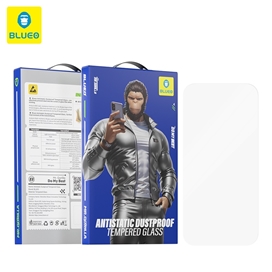 گلس محافظ صفحه برند بلو شفاف بدون حاشیه مدل Blueo Antistatic Dustproof Tempered Glass مناسب برای Apple iPhone 16 Pro