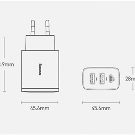 شارژر دیواری فست بیسوس 30 وات Baseus Compact Quick Charger CCXJ-E01