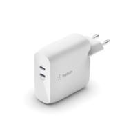 شارژر دیواری شارژ سریع USB-C دوپورت 68 وات بلکین مدل WCH003vfWH