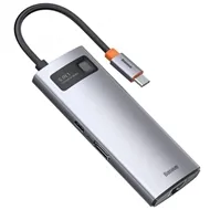 هاب 6 پورت بیسوس Baseus Metal Gleam 6 in 1 Multifunctional Type-C HUB CAHUB-CW0G توان 100 وات