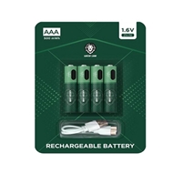 باتری نیم قلمی قابل شارژ گرین لاین مدل GNRGBAAA بسته چهار عددی