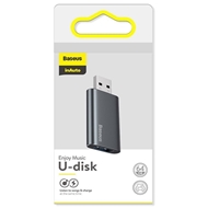 فلش مموری و آداپتور شارژ بیسوس Baseus Enjoy Music U-Disk 64GB ACUP-C0A ظرفیت 64 گیگابایت