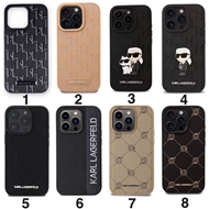 قاب برند کارل لاگرفلد چرمی مدل Karl Lagerfeld leather مناسب برای Apple iPhone 16 Pro Max