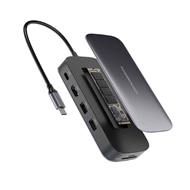 هاب و هارد اکسترنال SSD 256G پاورولوژی Powerology Usb-C Hub & SSD Drive PWSDHB256