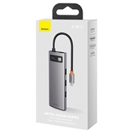 هاب 11 پورت بیسوس Baseus CAHUB-CT0G Metal Gleam B00030709811-00 توان 100 وات