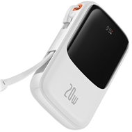 پاوربانک شارژر سریع 22.5 وات تایپ‌سی به همراه کابل تایپ‌سی 0.5 متری 10000 بیسوس Baseus Qpow Pro Fast Charge Power Bank PPQD020101