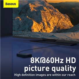 کابل HDMI طول 3 متر 8k بیسوس Baseus 8K HDMI 2.1 Cable CAKGQ-L01