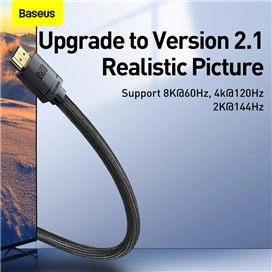 کابل HDMI طول 3 متر 8k بیسوس Baseus 8K HDMI 2.1 Cable CAKGQ-L01