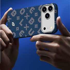 قاب Blueo بلو Gilded Tactile Woven Aramid Fiber Magnetic Case مناسب برای Apple iPhone 17 Pro