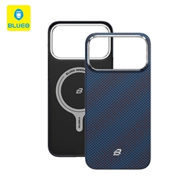 قاب بلو بافت مدل Blueo Gilded Tactile Woven Galaxy Aramid Fiber Magnetic Case مناسب برای Apple iPhone 17 Pro Max