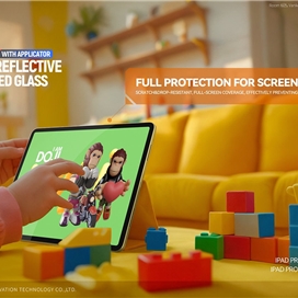 محافظ صفحه برند بلوئو Blueo مدل AR Anti Reflective HD With Applicator بهمراه ابزار نصب آسان مناسب برای Apple iPad Pro 13 2024